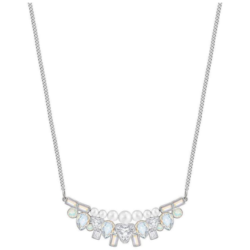 NIB Swarovski Festivity Small Crystal Pearl Necklace 5226203 - Picture 3 of 9